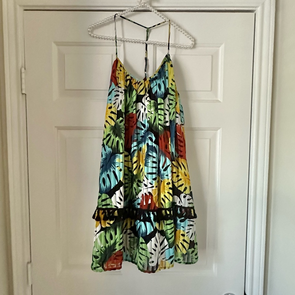 GB Palm Print T-Strap Dress
